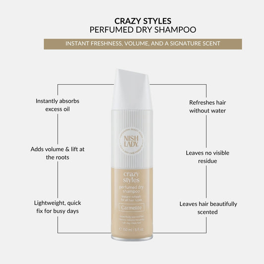 NishLady Perfume Dry Shampoo - Carmelite - 150ml