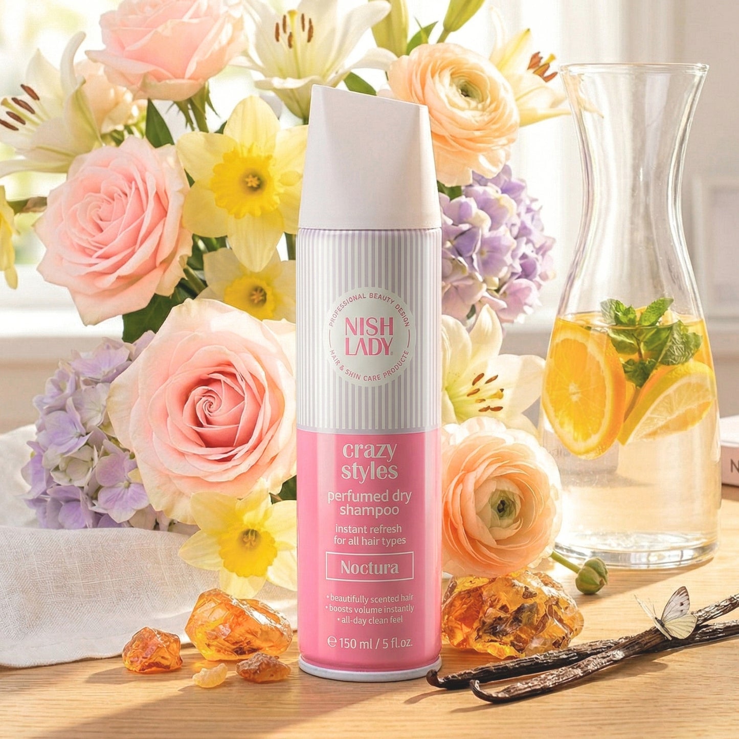 NishLady Perfume Dry Shampoo - Noctura - 150ml