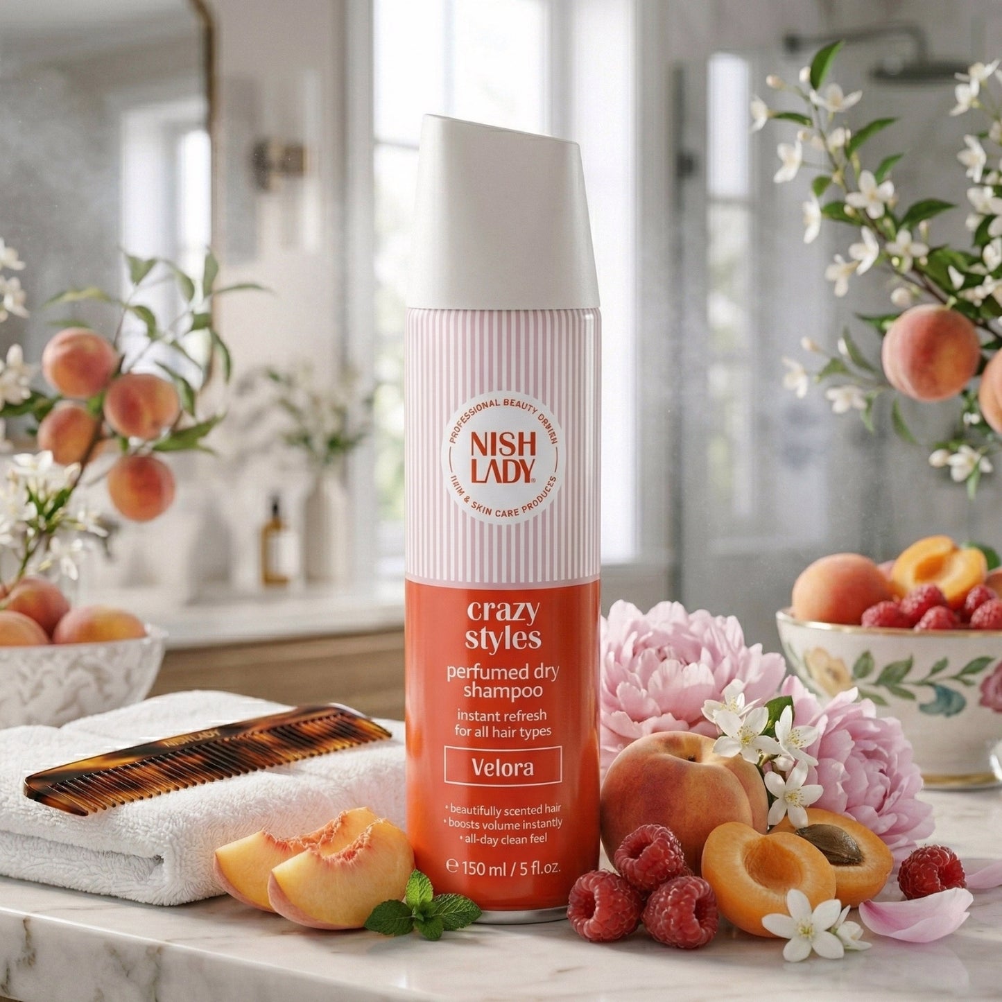 NishLady Perfume Dry Shampoo - Velora - 150ml